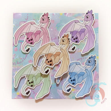 Milk tea dragon stickers